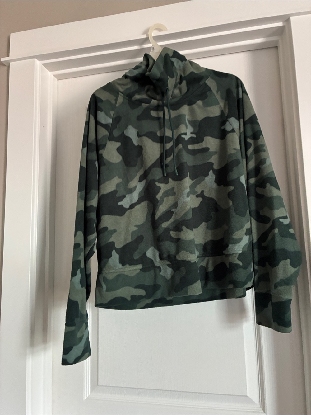 Old Navy Men's Camo Zip-Up Pullover Sweater - Green
